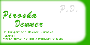 piroska demmer business card
